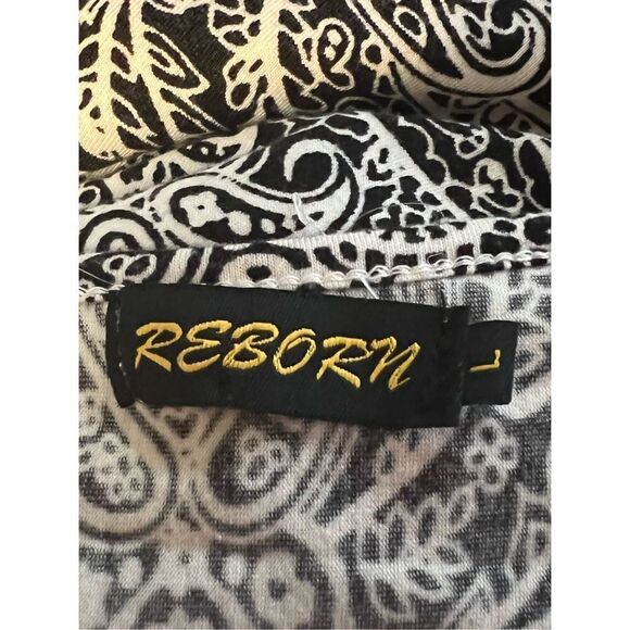 Reborn women's stretch knit sleeveless size Large mix prints - Picture 4 of 4